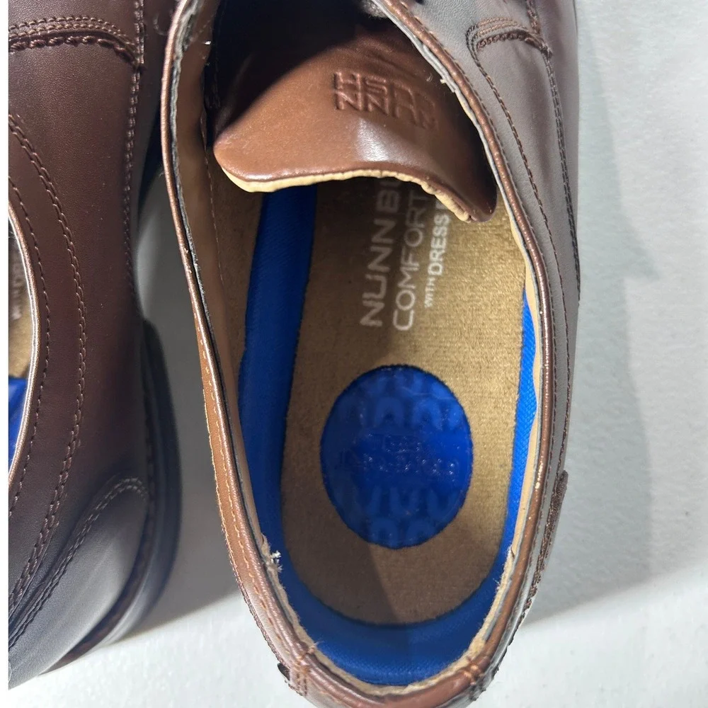 Nunn Bush Mens Brown Leather Cap Toe Oxford Dress‎ Shoes Size 9 1/2 Wide NWOB